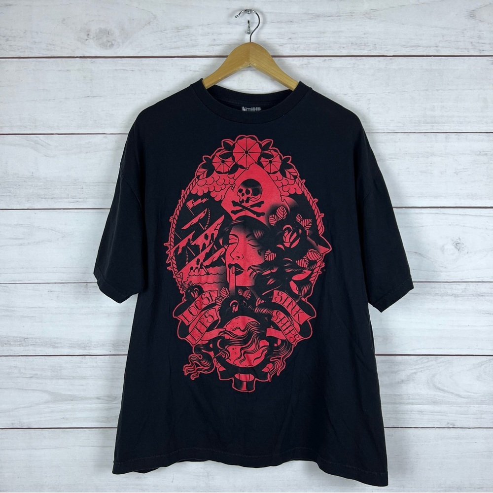 Vintage Y2K Famous Stars & Straps Tattoo T-Shirt XL